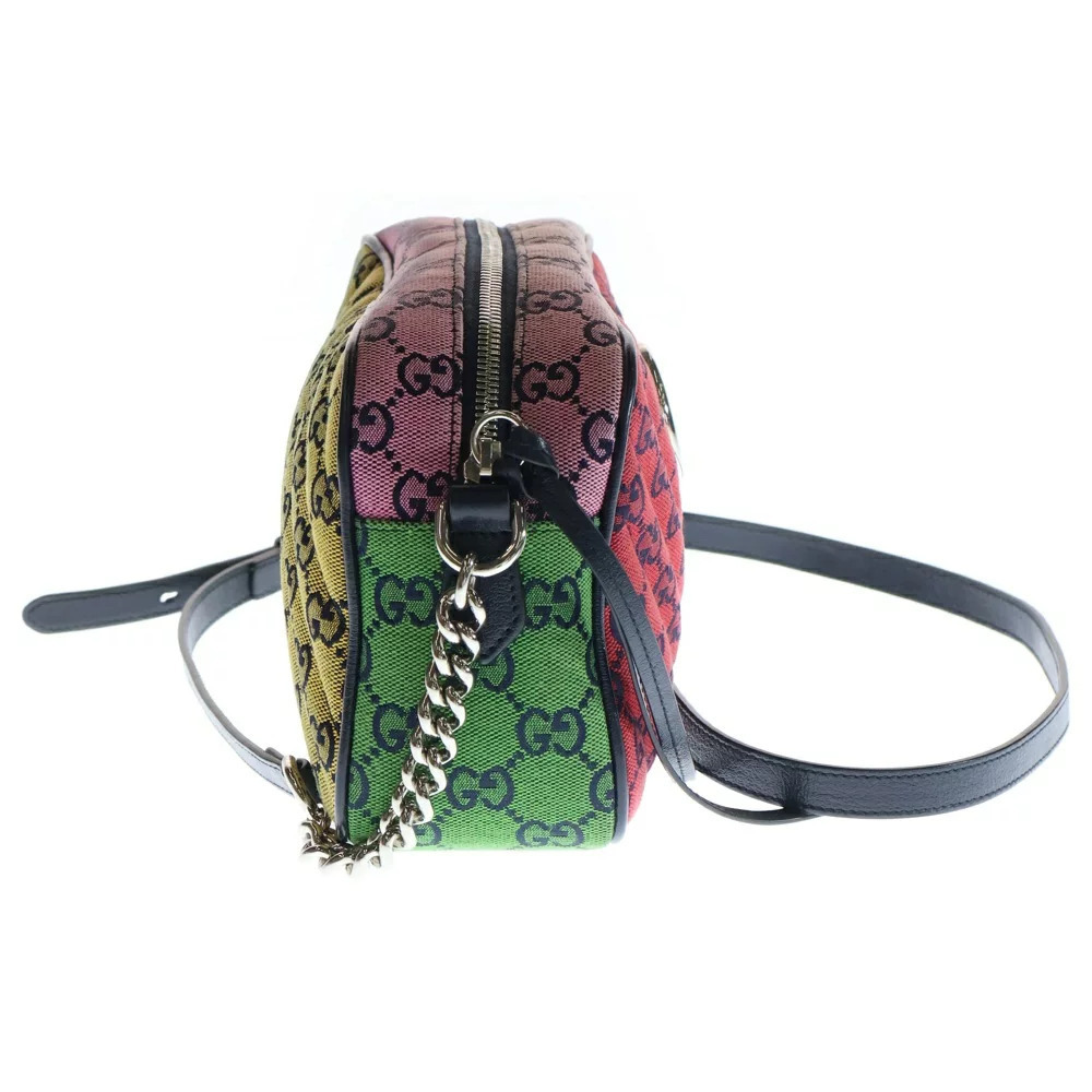 GUCCI GG Marmont Quilted Canvas Shoulder Bag Multicolor - Picture 3 of 6